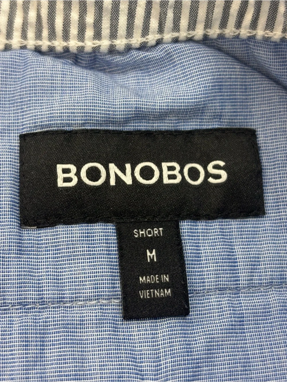 Bonobos Seersucker Womens Striped Pants Blue White Size Medium Short